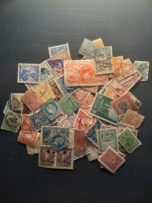 Lot of 100 Vintage European Stamps – Historical Continental Selection - Pre 1960s