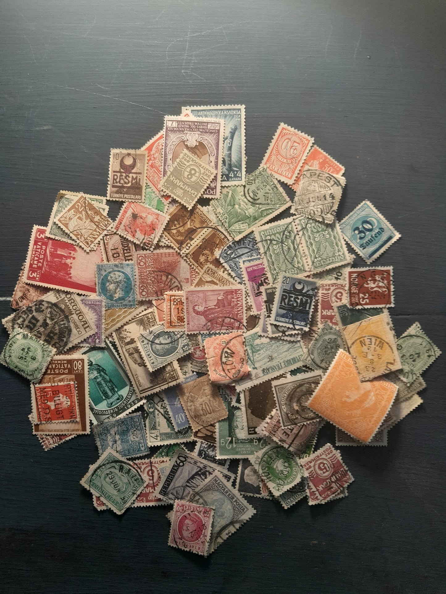 Lot of 100 Vintage European Stamps – Historical Continental Selection - Pre 1960s