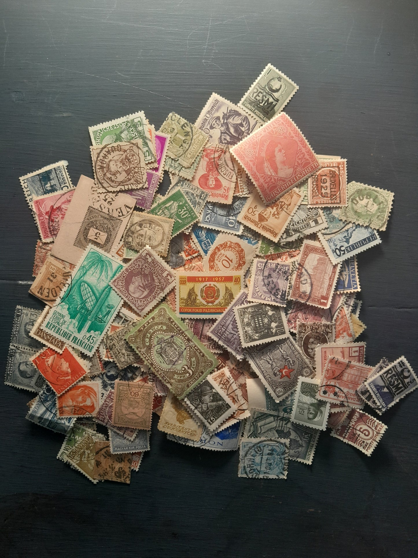 Lot of 100 Vintage European Stamps – Historical Continental Selection - Pre 1960s