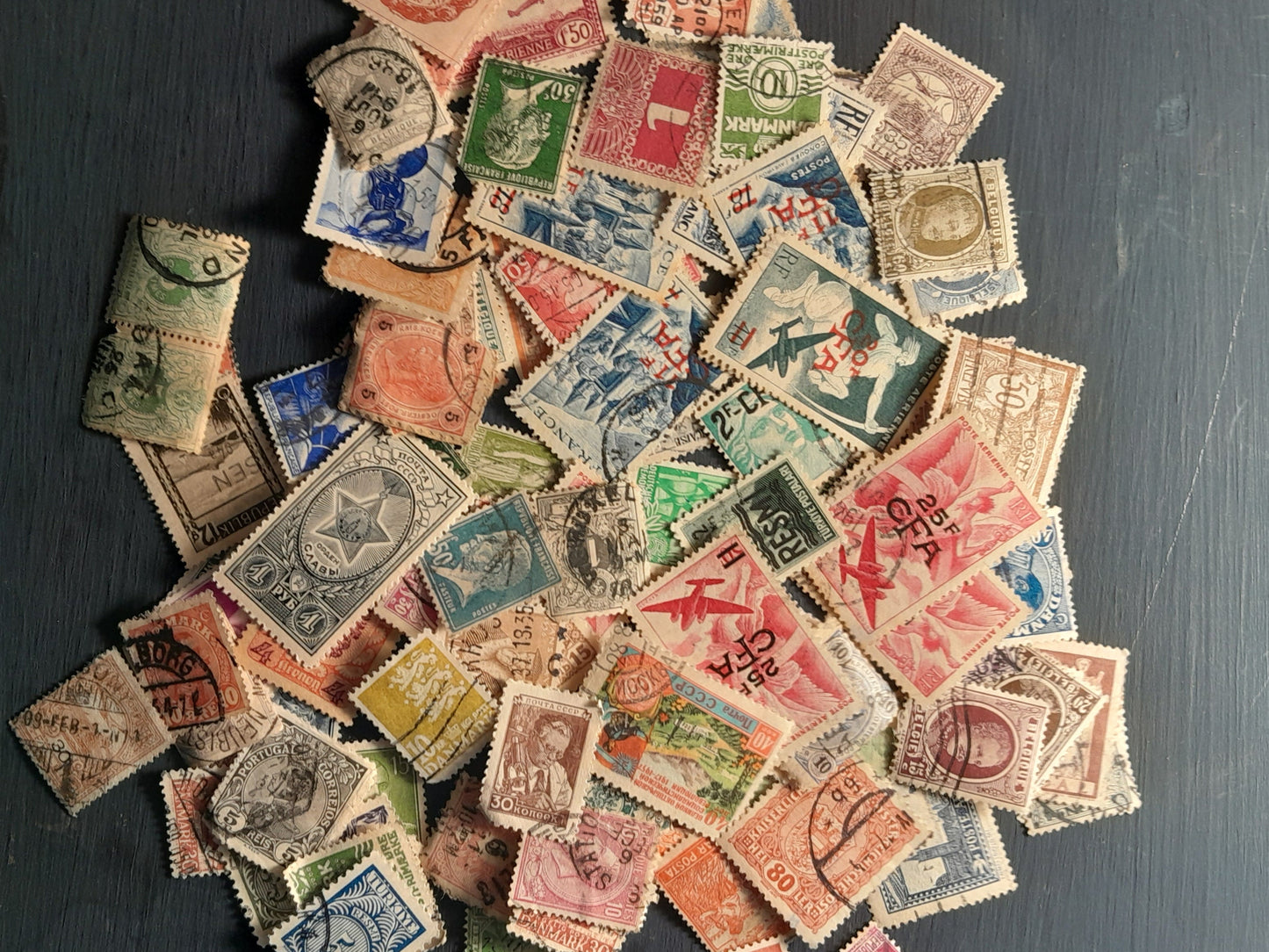 Lot of 100 Vintage European Stamps – Historical Continental Selection - Pre 1960s