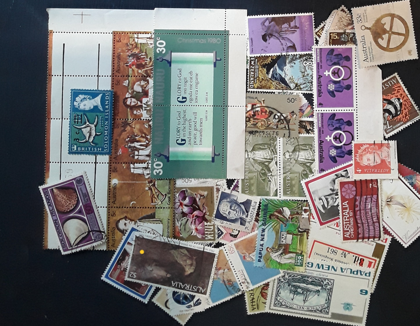 Lot of 100 Oceania Pacific Islands Stamps –  Exotic Continental Selection - Great Value