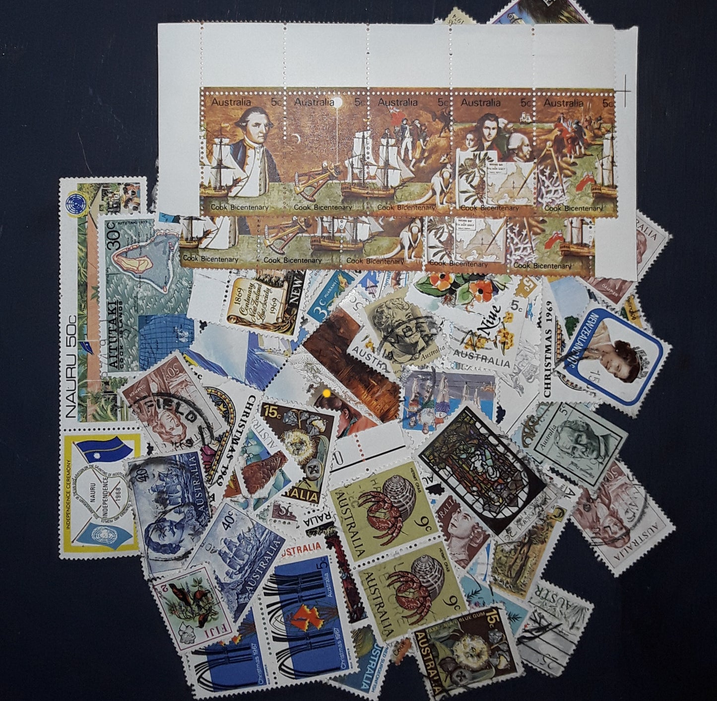 Lot of 100 Oceania Pacific Islands Stamps –  Exotic Continental Selection - Great Value