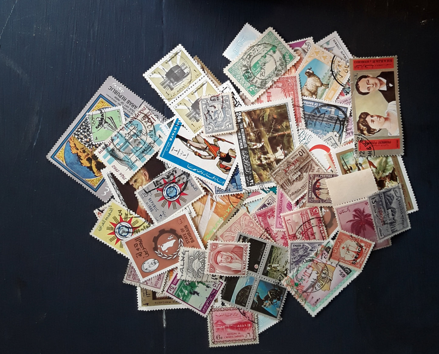 Lot of 50 Middle Eastern Stamps – Historical & Cultural Continental Selection