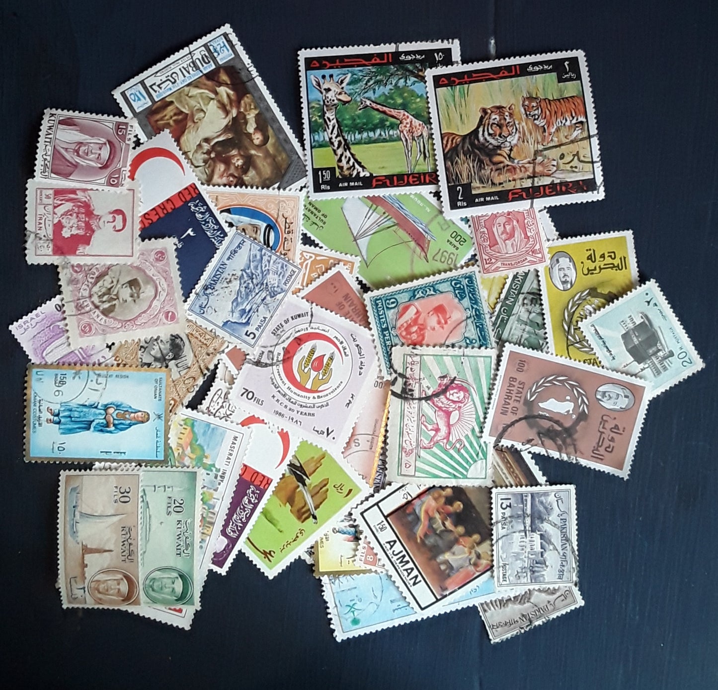 Lot of 50 Middle Eastern Stamps – Historical & Cultural Continental Selection
