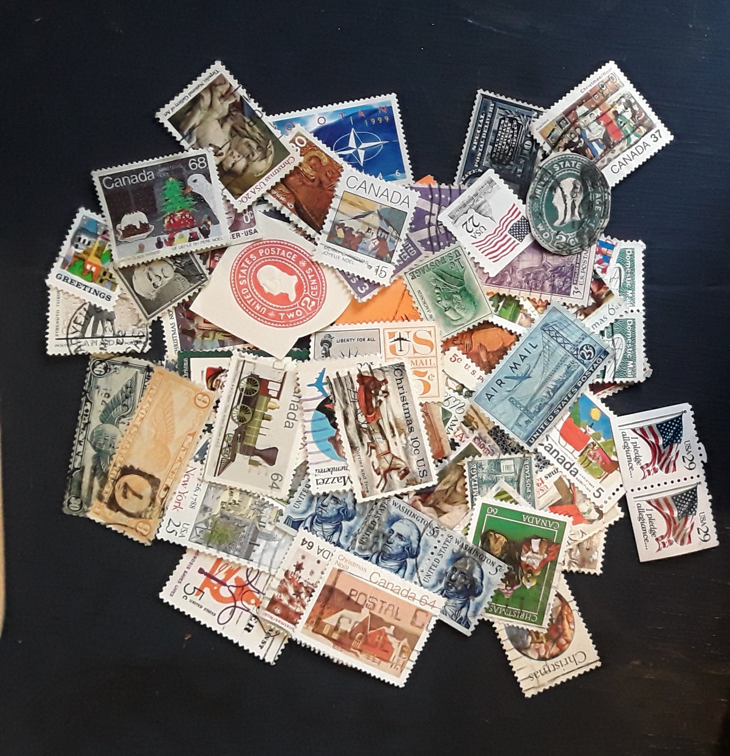 Lot of 100 United States And Canada Stamps –  Unique & Cultural Continental Selection