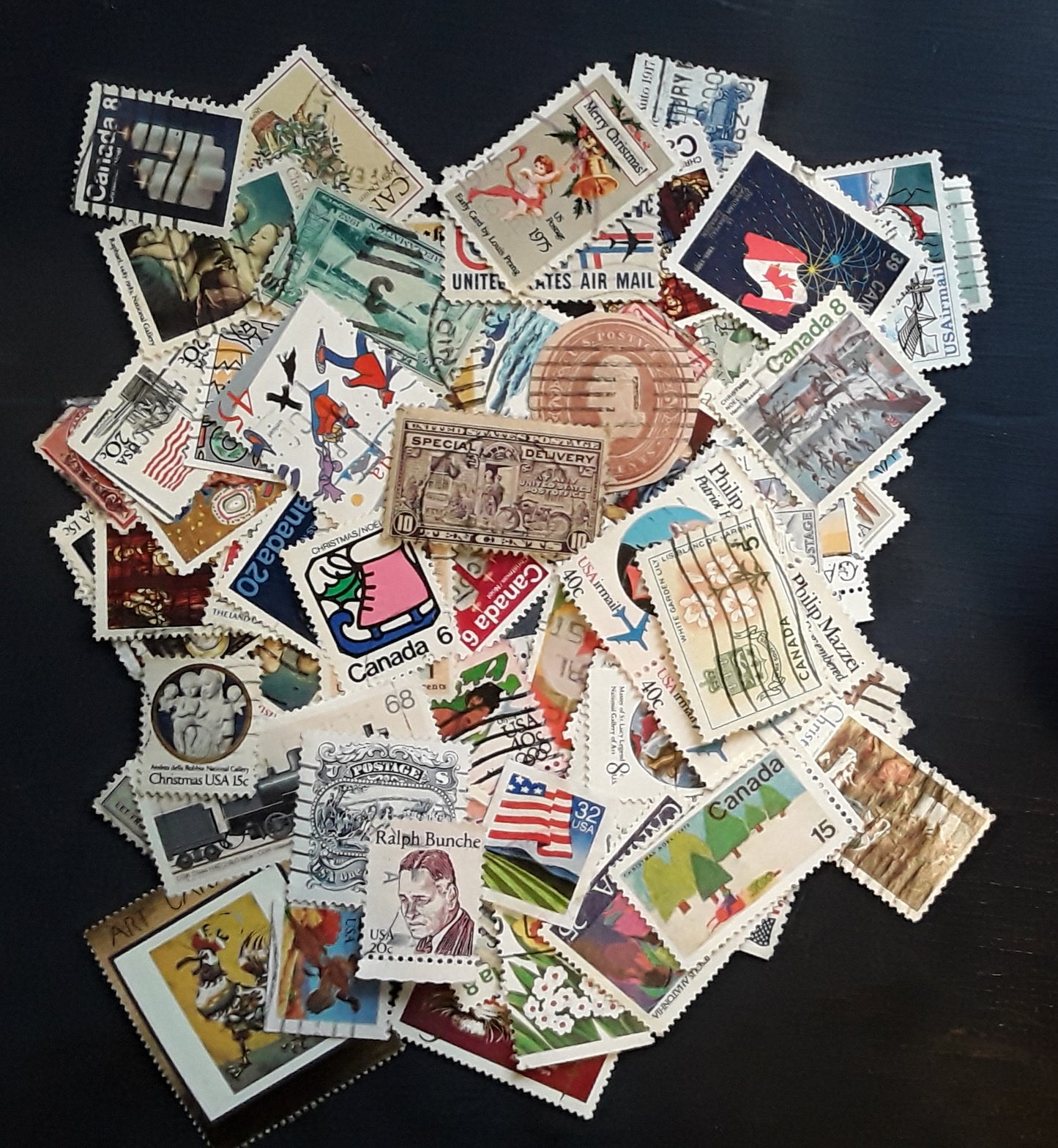 Lot of 100 United States And Canada Stamps –  Unique & Cultural Continental Selection