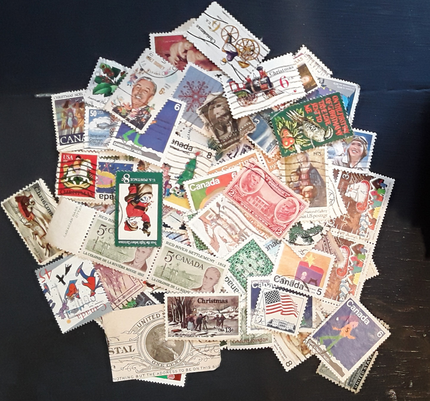 Lot of 100 United States And Canada Stamps –  Unique & Cultural Continental Selection