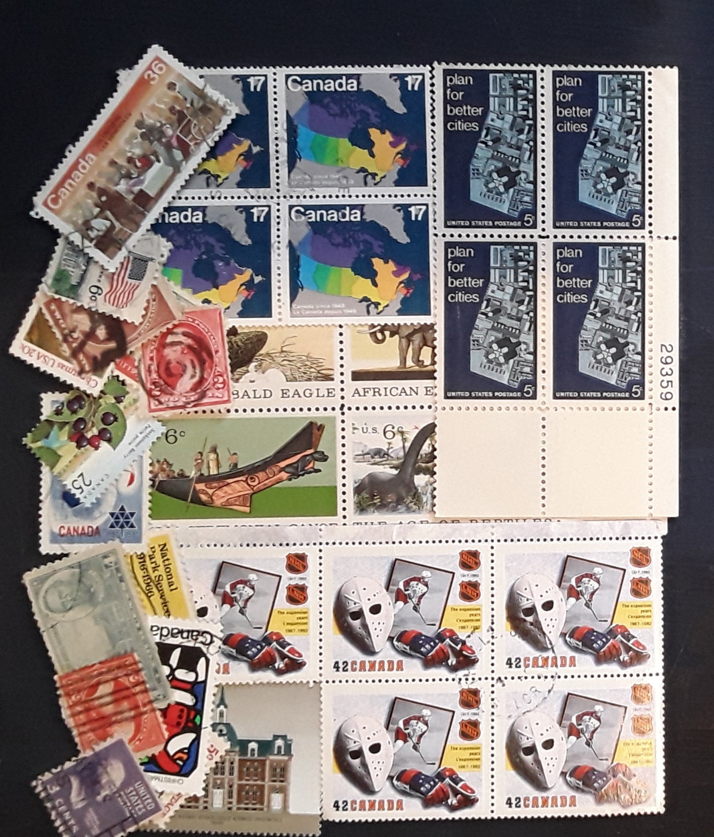 Lot of 100 United States And Canada Stamps –  Unique & Cultural Continental Selection