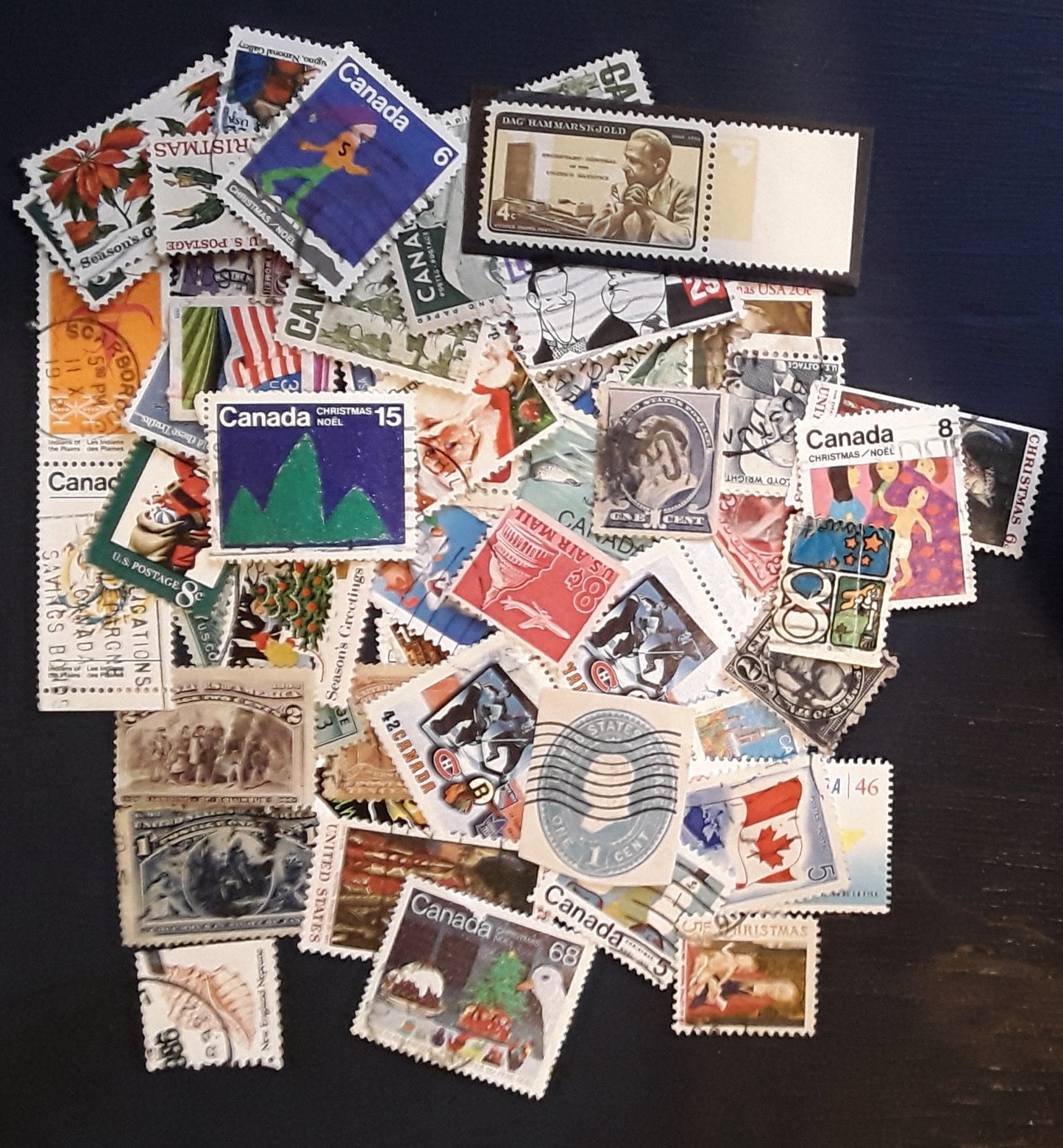 Lot of 100 United States And Canada Stamps –  Unique & Cultural Continental Selection