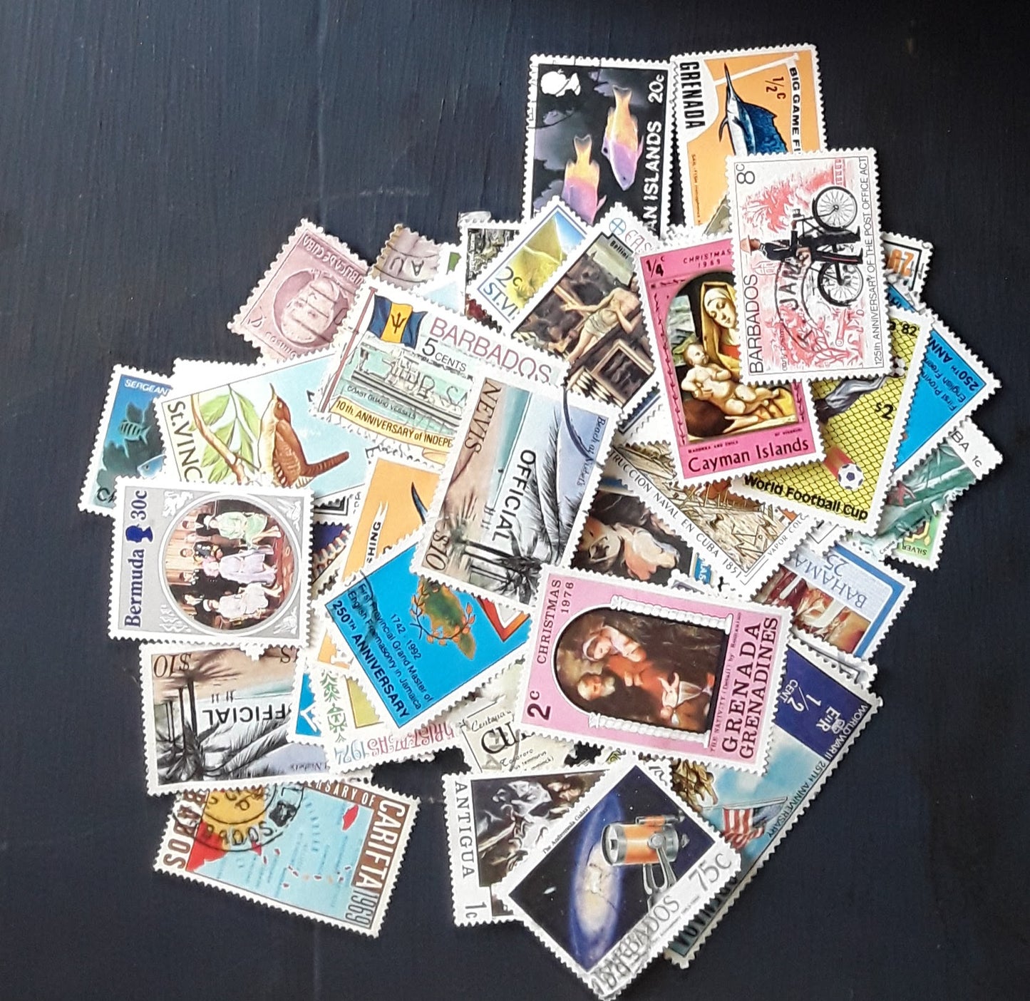 Lot Of 50 Caribbean Stamps - Vibrant And Exotic - Continental Collection