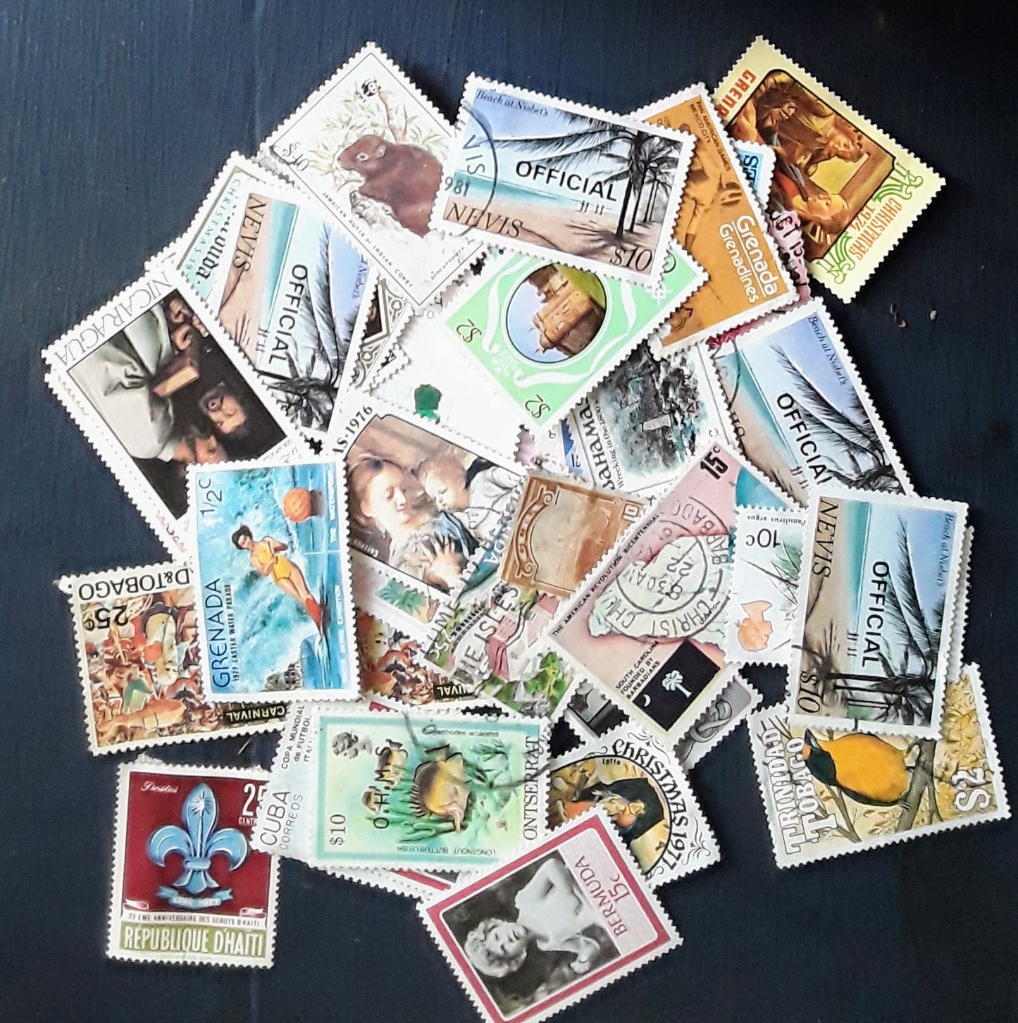 Lot Of 50 Caribbean Stamps - Vibrant And Exotic - Continental Collection