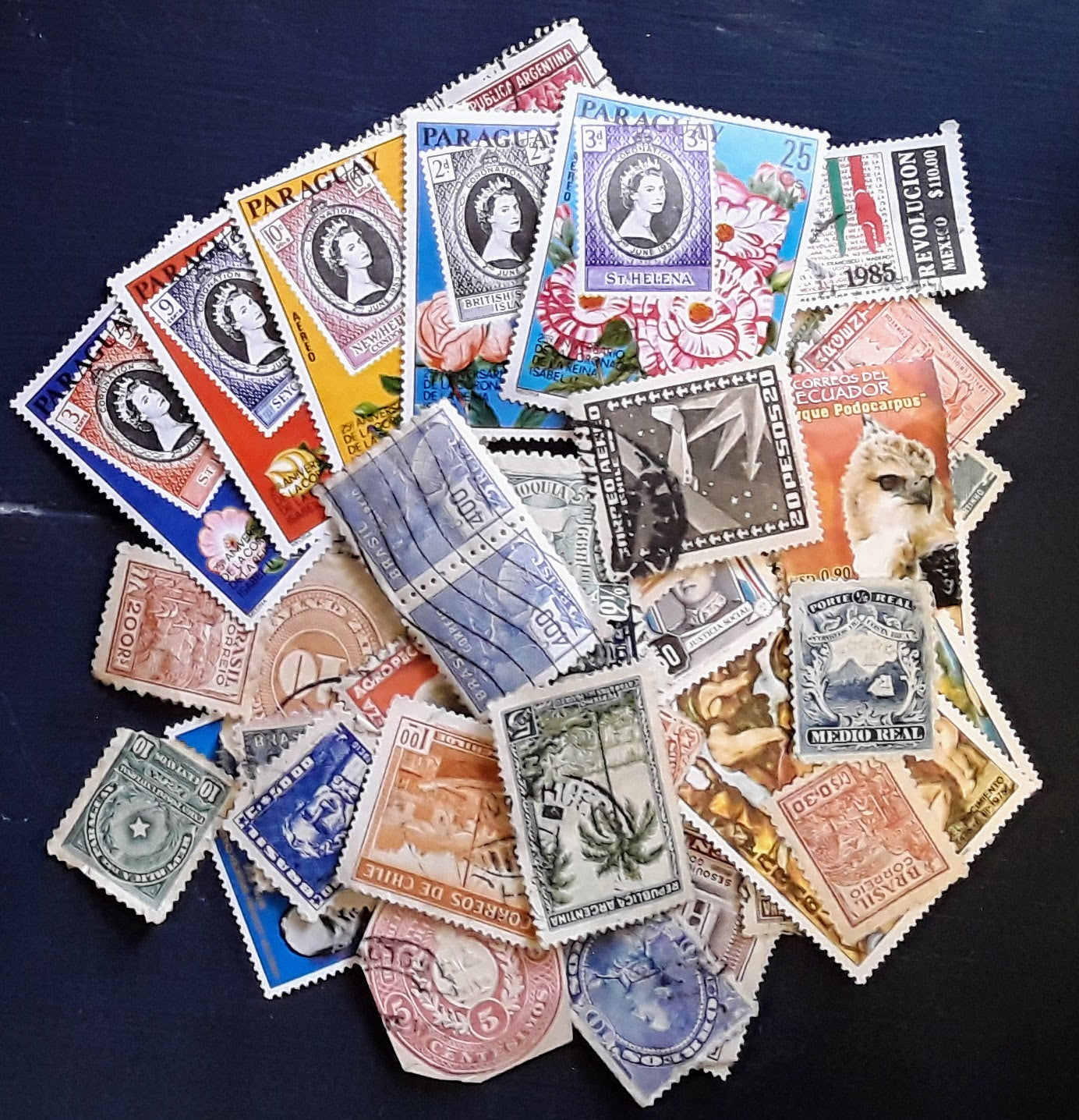 Lot Of 100 South And Central American Stamps - Diverse And Vibrant - Continental Collection