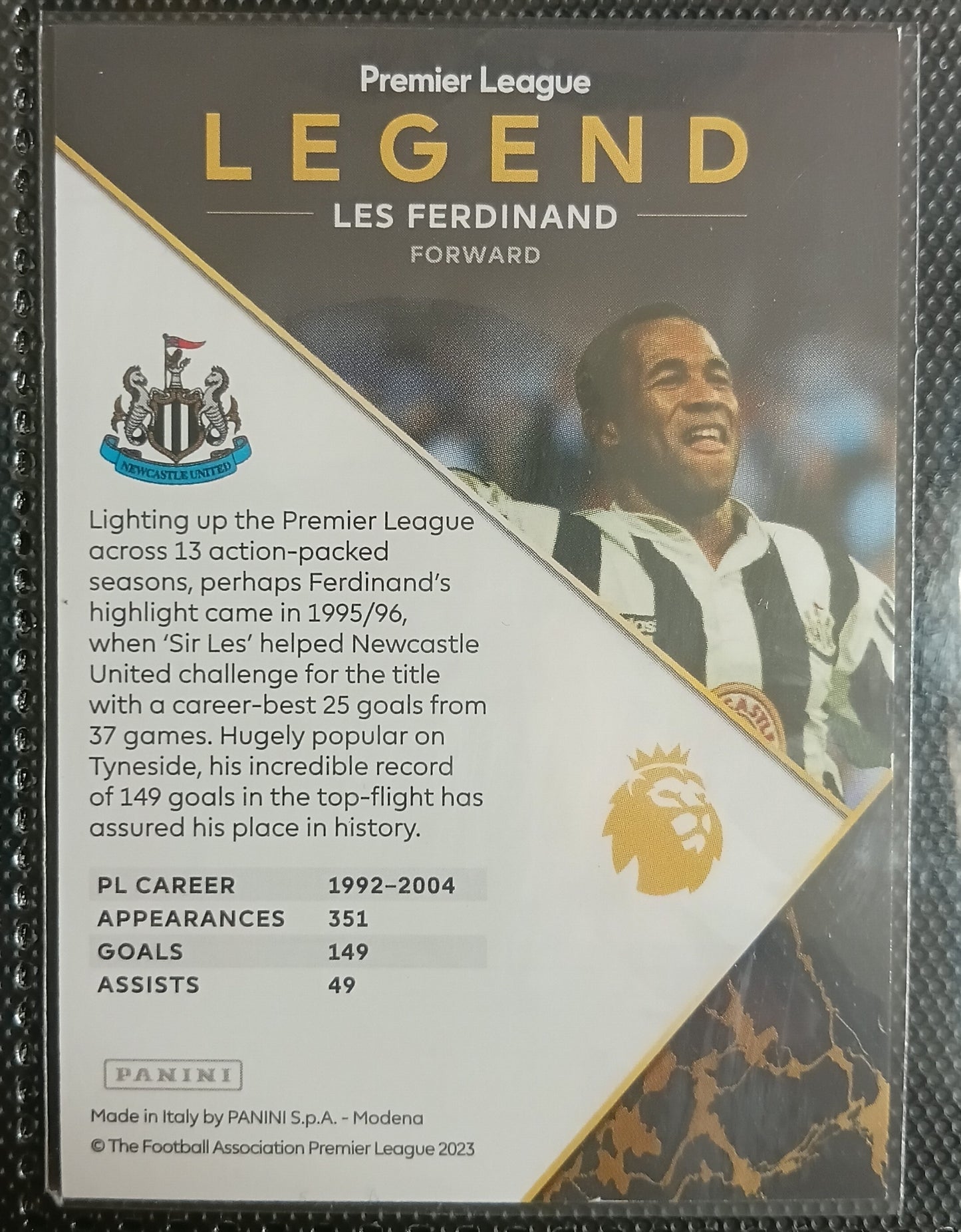 Panini 2024 Adrenalyn XL Les Ferdinand legend Card