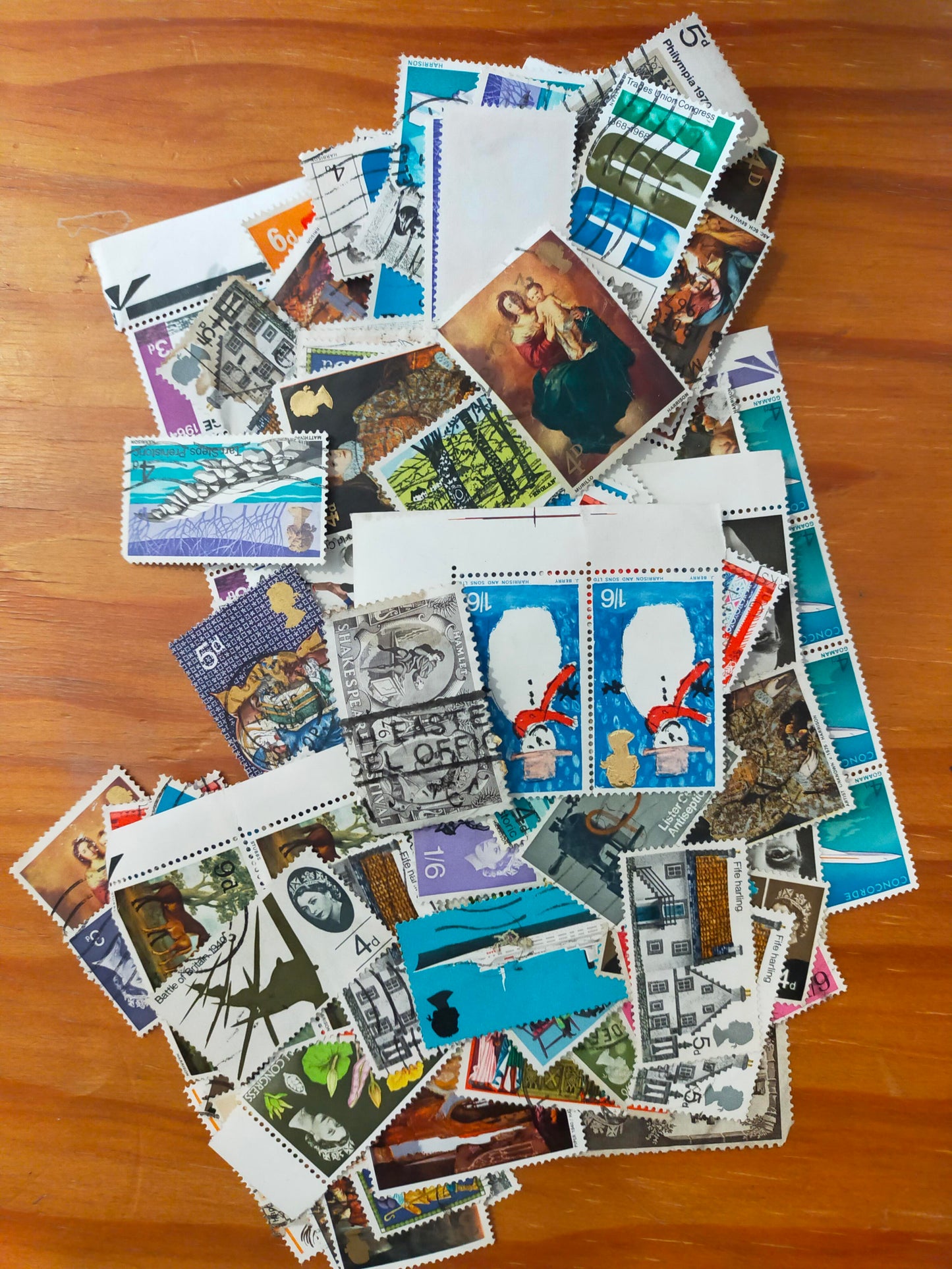 UK 1960s pre decimal commemerative stamps x50