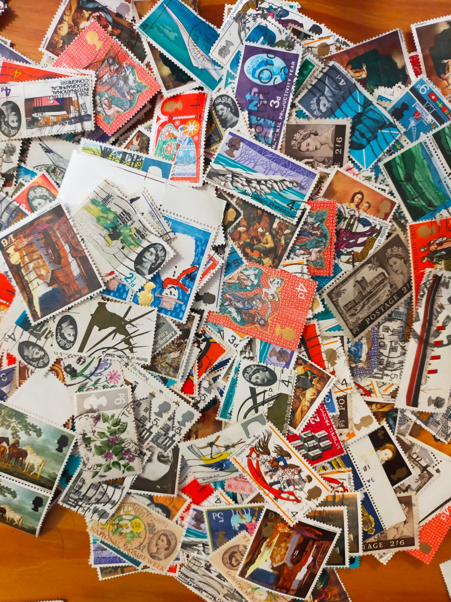 UK 1960s pre decimal commemerative stamps x50
