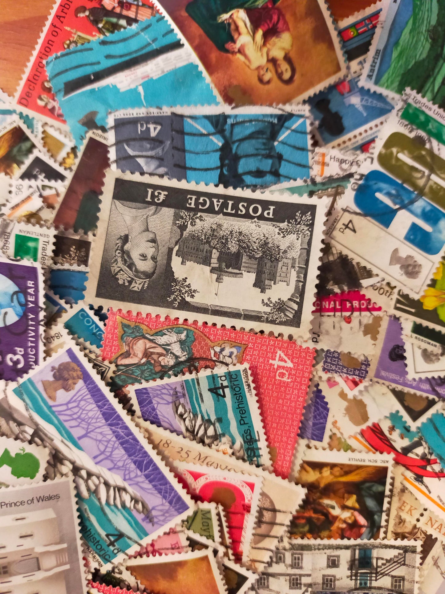 UK 1960s pre decimal commemerative stamps x50