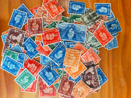 50x George VI Wartime UK Stamps Bundle
