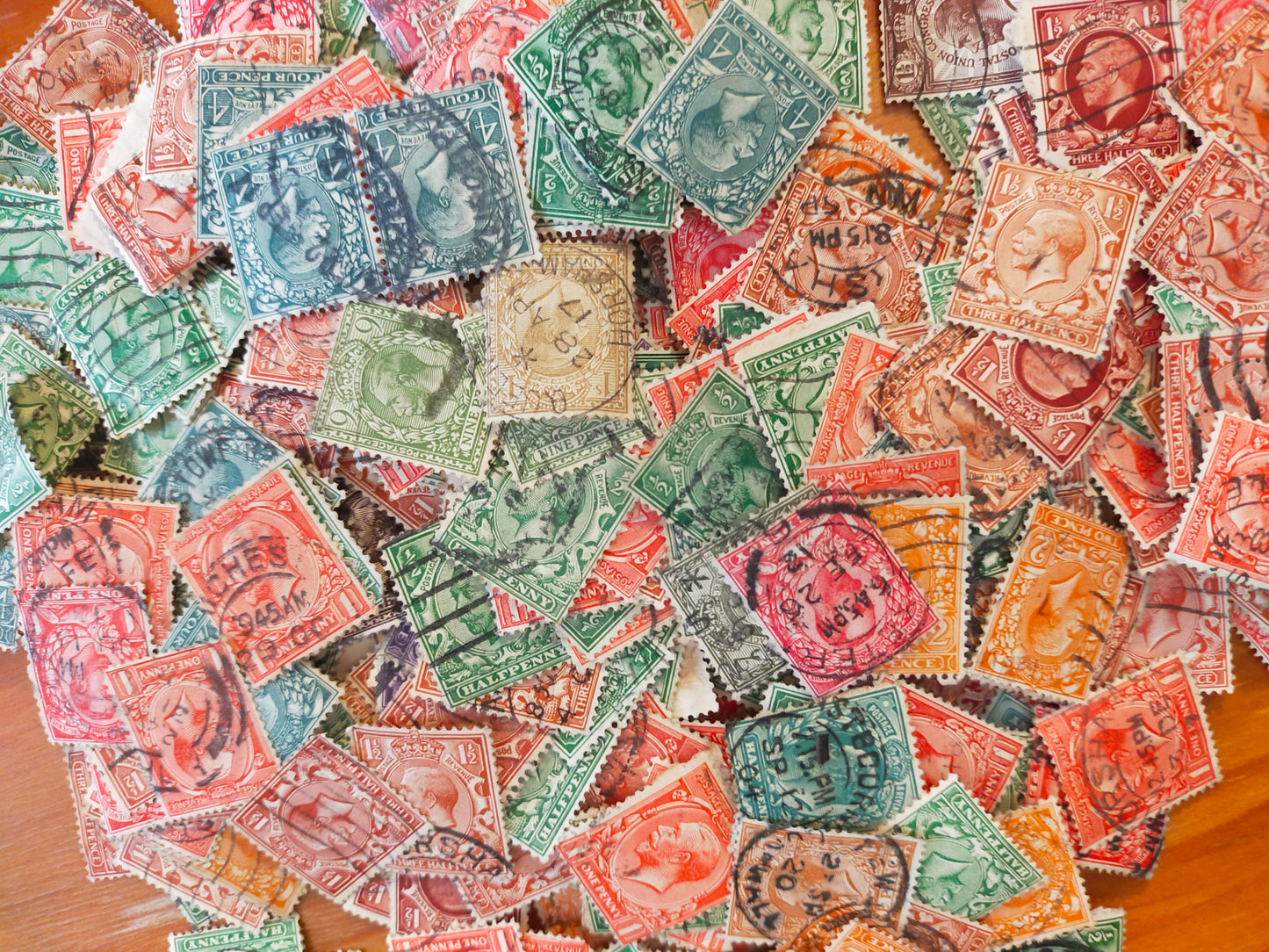50x George V Postage Stamps Bundle