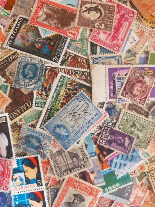 100x Colonial Stamps Worldwide Bundle
