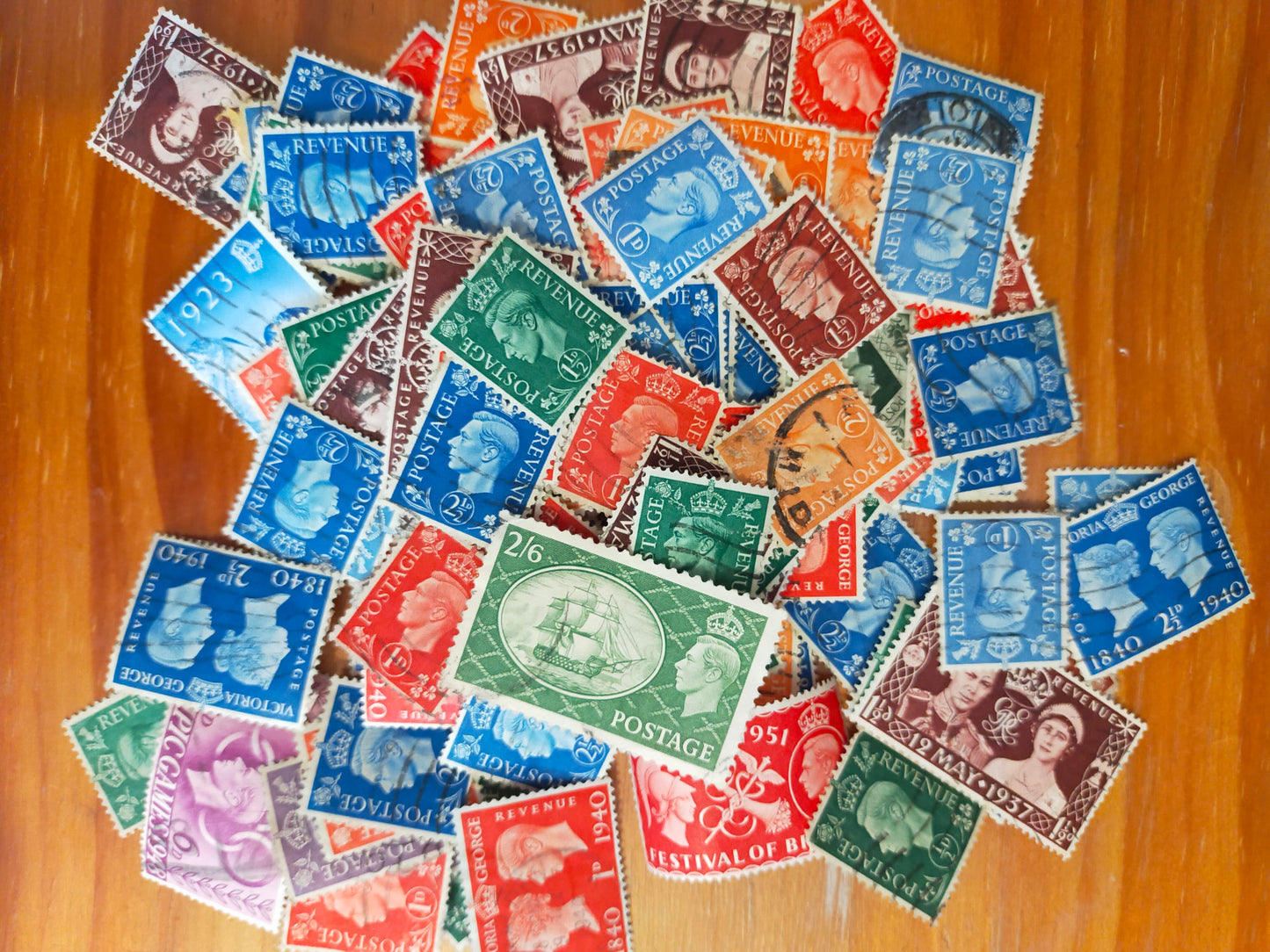 50x George VI Wartime UK Stamps Bundle