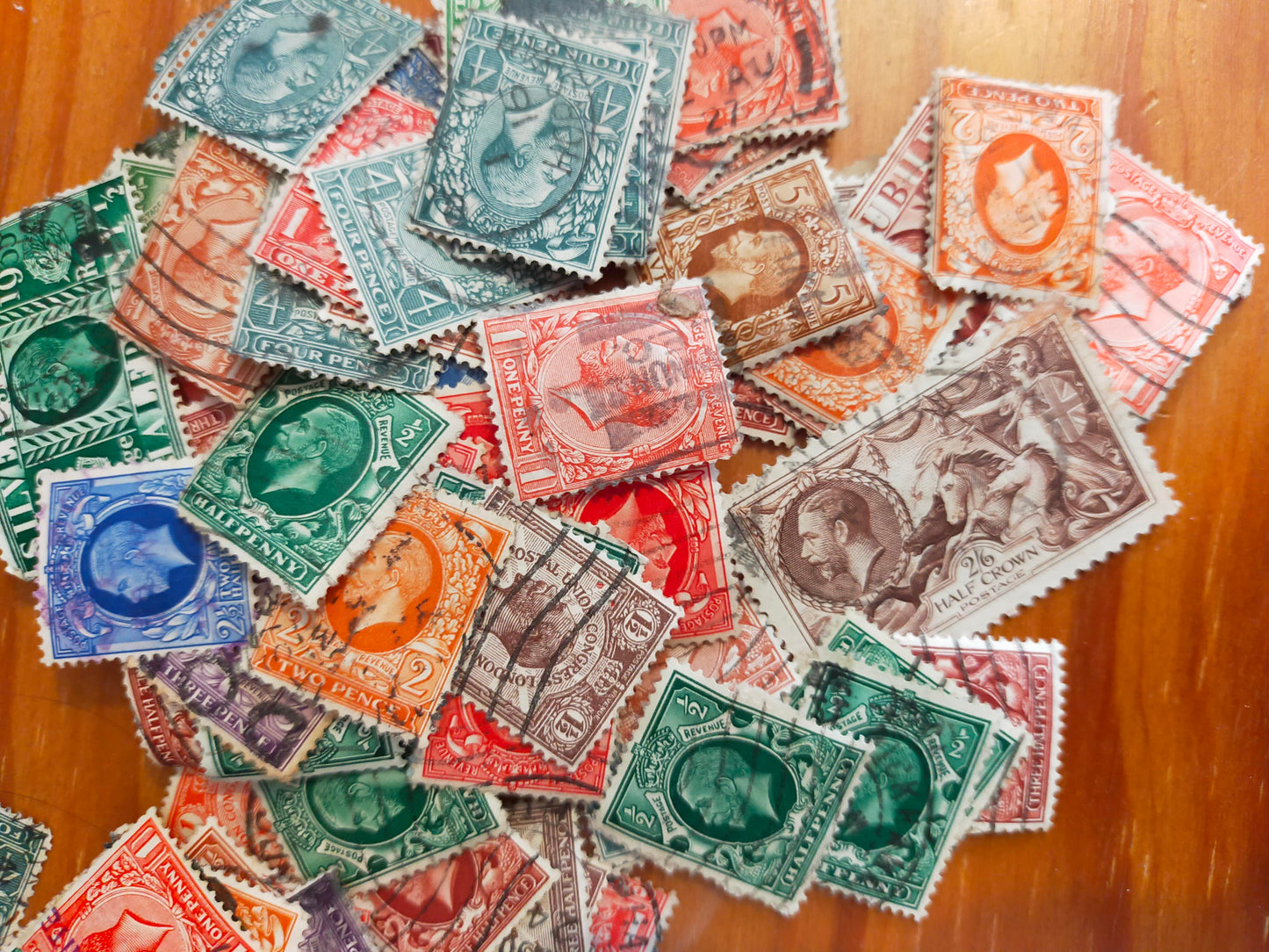 50x George V Postage Stamps Bundle