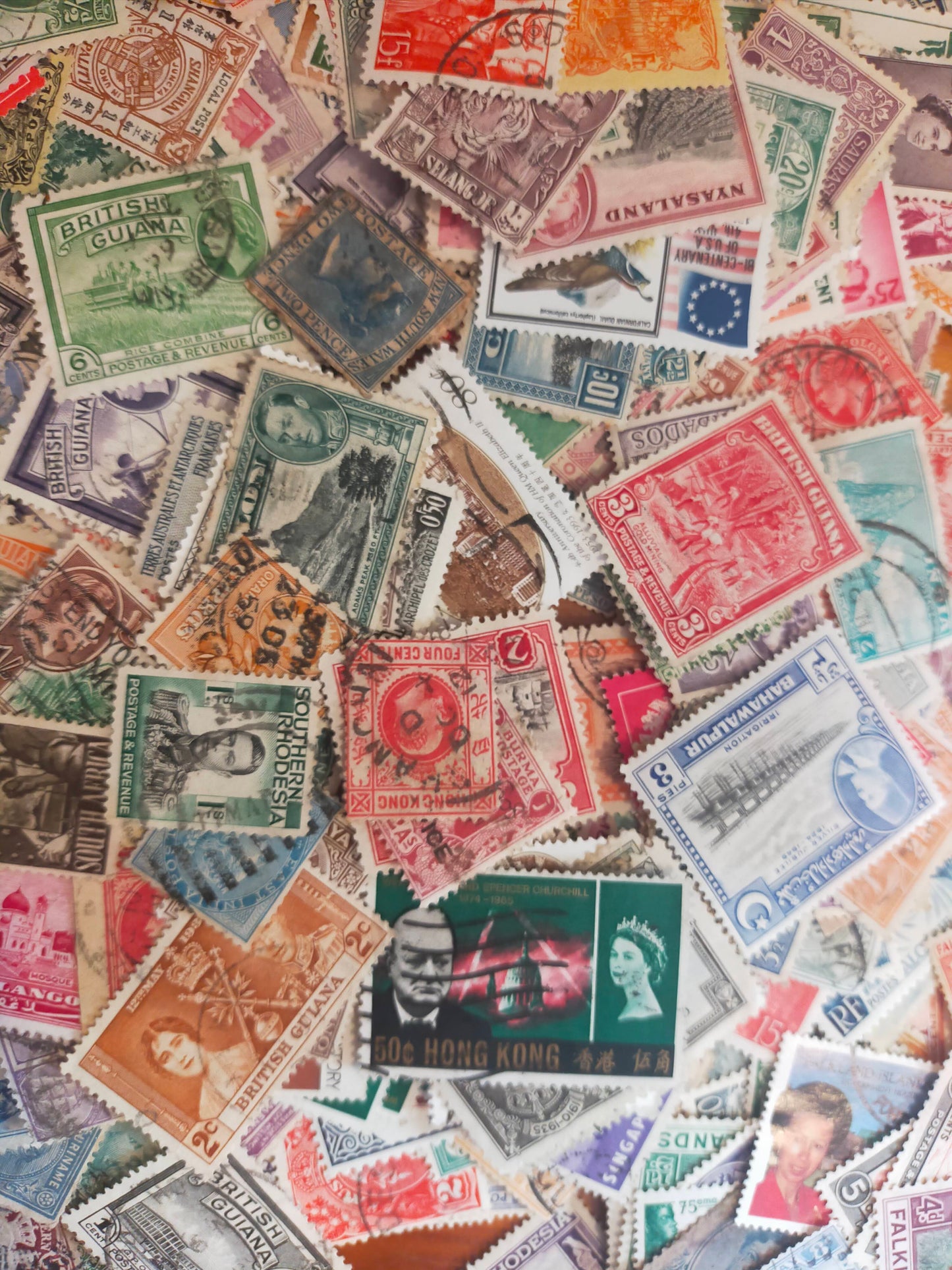100x Colonial Stamps Worldwide Bundle